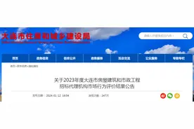 关于2023年度大连市房屋建筑和市政工程招标代理机构市场行为评价结果公告图片