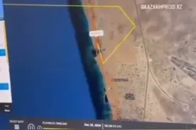 哈萨克斯坦坠毁客机航迹曝光：失事前空中持续盘旋 随后突然终止图片