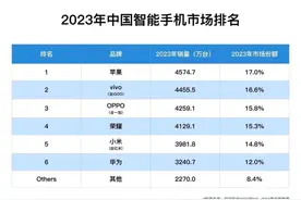 三大机构2023年度智能手机市场数据出炉，vivo位居国产品牌第一图片