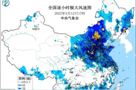 截至今天15时，493个国家气象站打破4月同期极大风纪录图片
