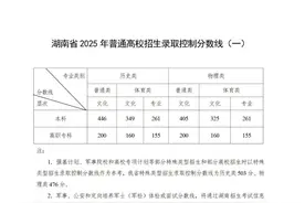 2025年湖南高考录取线出炉！历史类本科线446分，物理类本科线405分图片