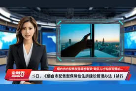 烟台出台配售型保障房新政 青年人才购房可叠加享受市级人才补贴政策