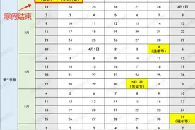 成都大中小学寒假及开学时间公布图片
