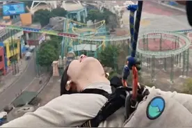 “割绳蹦极”突然爆火，设备负责人称从7岁到70岁都能玩图片