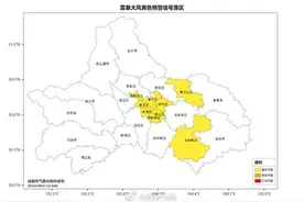 阵风可达8级以上 成都发布雷暴大风黄色预警信号图片