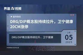 DRG/DIP概念股持续拉升，卫宁健康20CM涨停