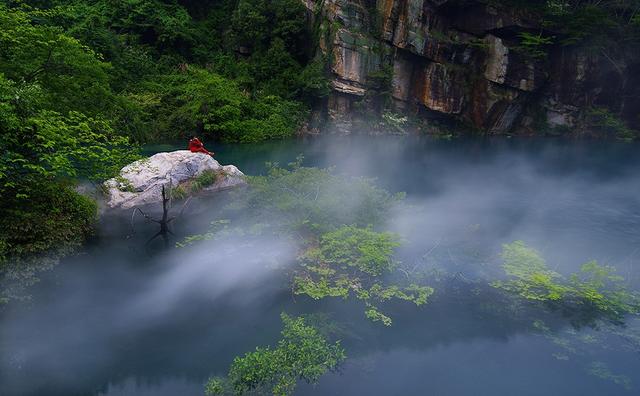 一花一瀑一云烟，庐山春意正当时
