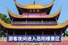 游客夜间进入岳阳楼景区，门票半价图片