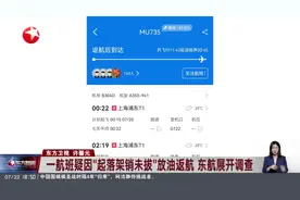 一航班疑因“起落架销未拔”放油返航 东航展开调查