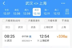 12306购票新变化：票价折扣直接显示图片