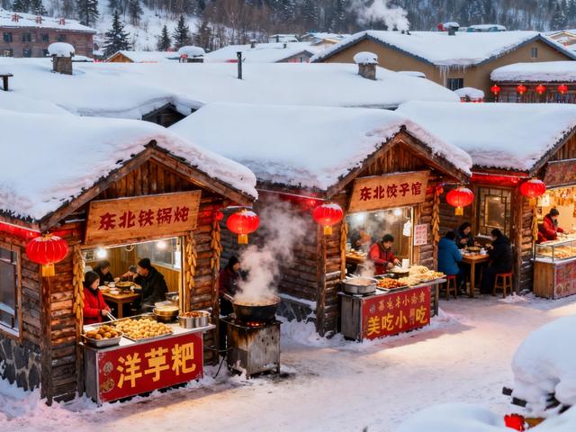 昼夜联动|梅花山滑雪场:各种NPC大型打卡秀
