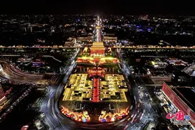 新春走基层｜西安城墙璀璨花灯点亮新春盛景图片