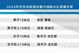 中国跳水队公布世锦赛参赛名单！全红婵参加两个项目比赛图片
