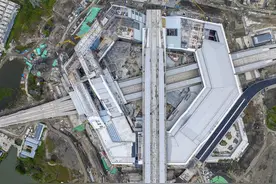 苏州南站外立面亮相 系全国首座“六边形”立体交通枢纽综合体图片