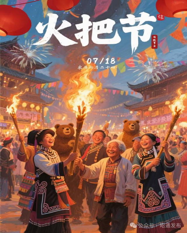 阿表哥，阿表妹，快来昭通，火把节好耍得很