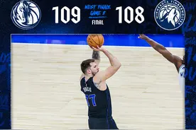 东契奇三分“绝杀”，西部决赛独行侠再胜森林狼图片