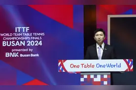 国际乒联世乒赛团体赛开幕式举行图片