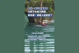 贵州荔波县小七孔景区一女童落水，男子下水救人后悄然离开图片