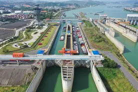西江长洲枢纽船闸待闸船舶数量实现基本“清零”图片