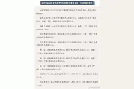 北京市2024年艺术类统考合格分数线公布图片