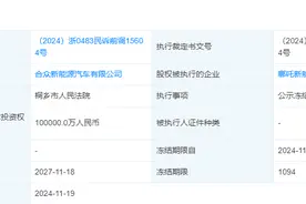 10亿元股权被冻结？哪吒汽车回应：系误解，法院已解除公司财产保全图片