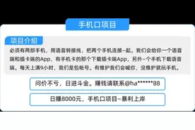 提供手机日赚8000元？这些“高薪工作”千万别试图片