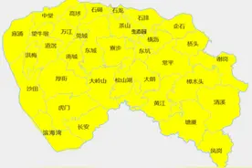 东莞全市暴雨黄色和雷雨大风黄色预警生效中！请注意防御！图片