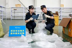 西安车站海关查获一批涉嫌侵权汽车大灯外壳图片