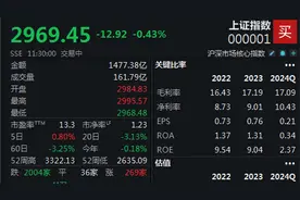 超4500只个股下跌，沪指半日高开低走跌0.43%图片