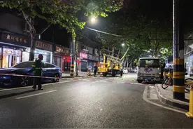 树木长势茂盛、树枝触碰高压电线冒起了火花，社区联合多部门排除险情图片