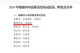 攀枝花米易成功入选健康四川高质量发展试验县图片