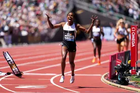 （体育）田径——钻石联赛尤金站：基普页真打破女子1500米世界纪录图片