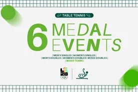 洛杉矶奥运会乒乓球项目重大调整，金牌增至6枚！图片