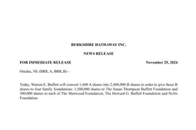 巴菲特，突然宣布！图片