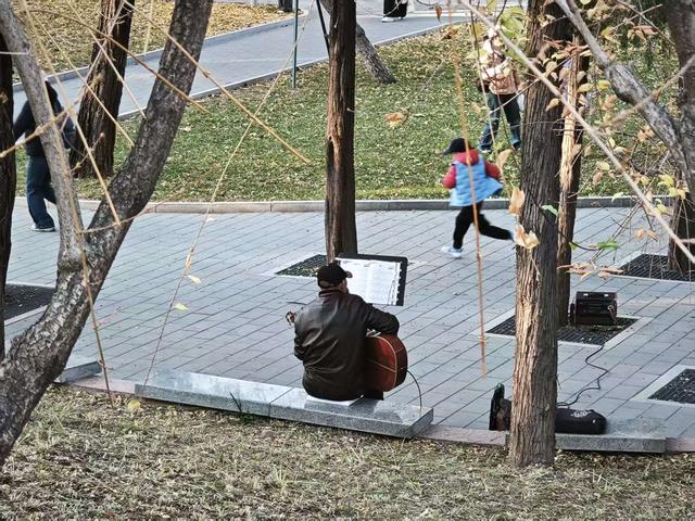 京城冬日迎暖阳，公园漫步享受闲适时光