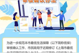 10月1日起施行！上海修订最低生活保障审核确认程序图片