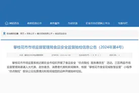 四川省​攀枝花市市场监督管理局食品安全监督抽检信息公告（2024年第4号）图片