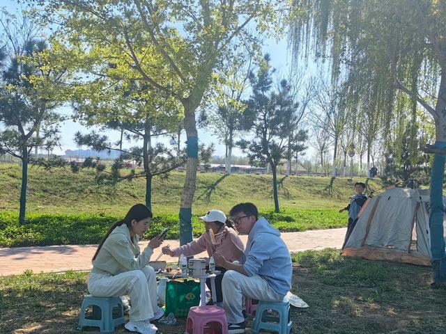 野趣满盈黄河岸，春日露营沐暖阳