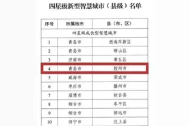 山东省智慧城市前五名青岛占了仨 胶州位列县级市首位图片
