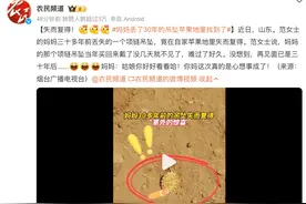 登上热搜！妈妈丢了30年的吊坠，在苹果地里找到了图片