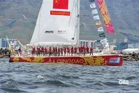 青岛小伙顺利完成半程环球航海，克利伯环球赛船队驶向亚洲图片