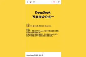 Deepseek万能指令公式图片