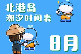 收藏！赶海前先看这份8月海口北港岛潮汐表图片