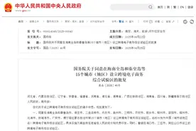 国务院批复设立15个跨境电子商务综合试验区，海南全岛纳入图片