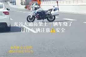 武汉一高架上轿车起火引燃隔音屏！燃烧碎片坠落殃及下方马路，消防回应图片