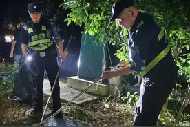 一条2米长蛇闯入居民区，南京江北新区民警将其“制服”后放生图片