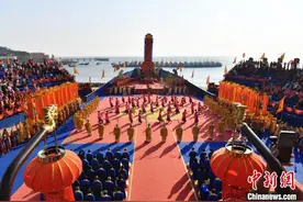 纪念妈祖羽化升天1037周年 海祭妈祖祈福大典在福建湄洲岛举行图片
