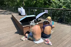 衣着暴露“辣眼睛”？三伏天“晒背族”占领上海各公园！园方心力交瘁，医生提醒→图片