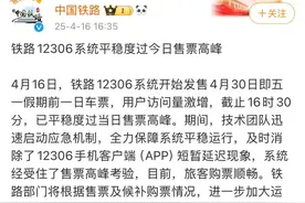 12306崩了？中国铁路最新回应图片