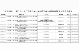 积极促进留皖就业！安徽组织开展2025届高校毕业生系列就业招聘活动图片